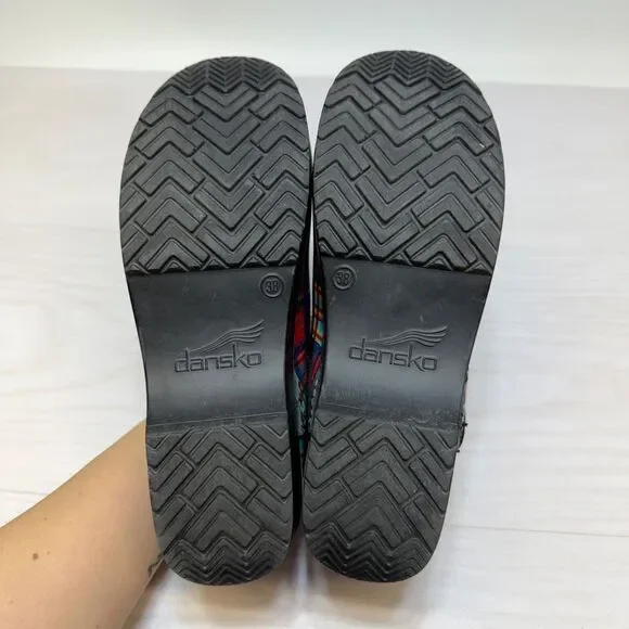 Dansko Colorful Professional Plaid Patent Classic Clogs Size 38 7.5 - 8 - Picture 9 of 12